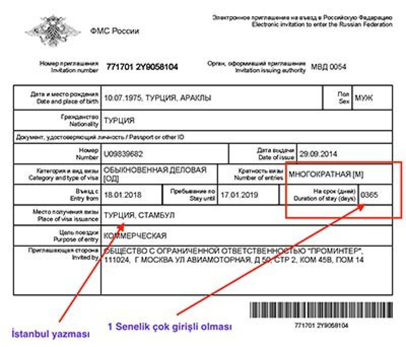 Rusya ticari vize