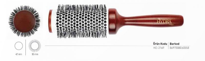 seramik/tahta saplı saç fırçaları