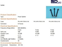 2 Way Power Splitter 698/3800 MHz
