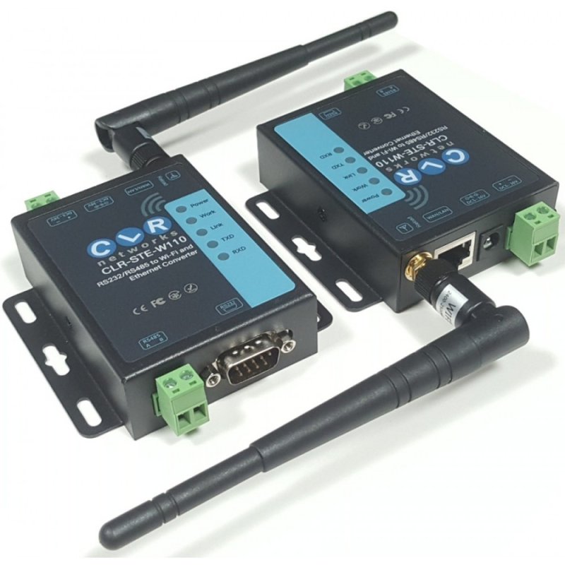 CLR-STE-W110 # 1 Port RS232/RS485 Wifi ve RJ45 Ethernet Seri Sunucu, Modbus RTU - Modbus TCP Gateway
