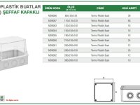 TERMOPLASTİK BUATLAR (DERİN) ŞEFFAF KAPAKLI