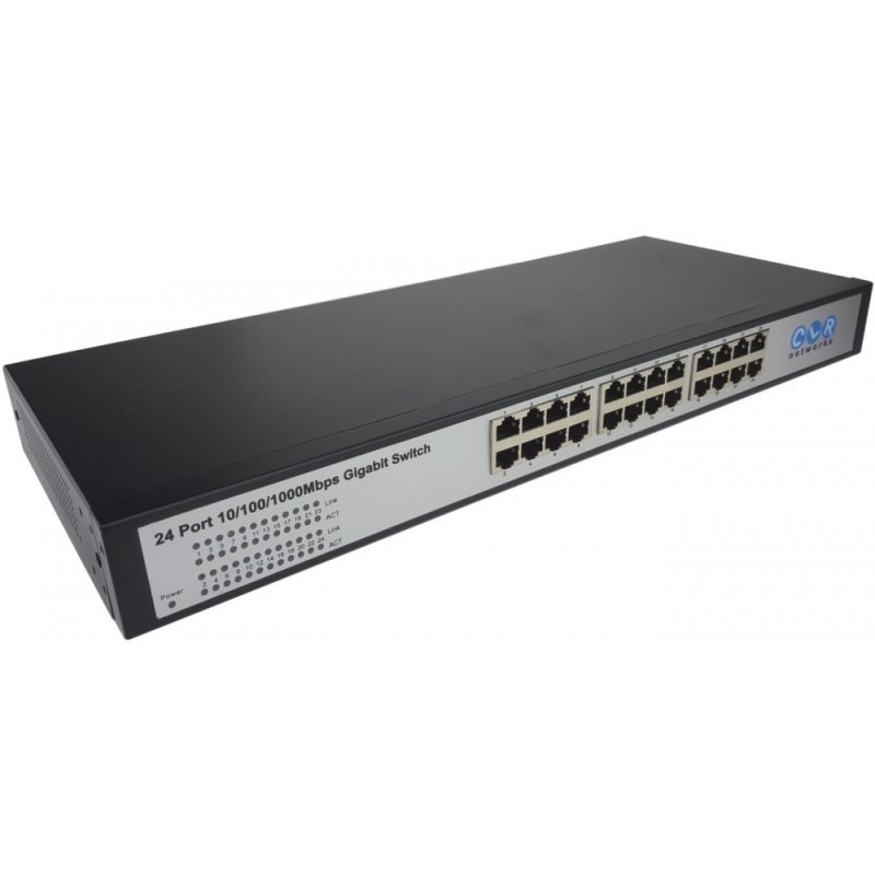 CLR-SWG-1724 24-Port Gigabit Ethernet Unmanaged Switch Rack-Mount 1U Metal Kasa