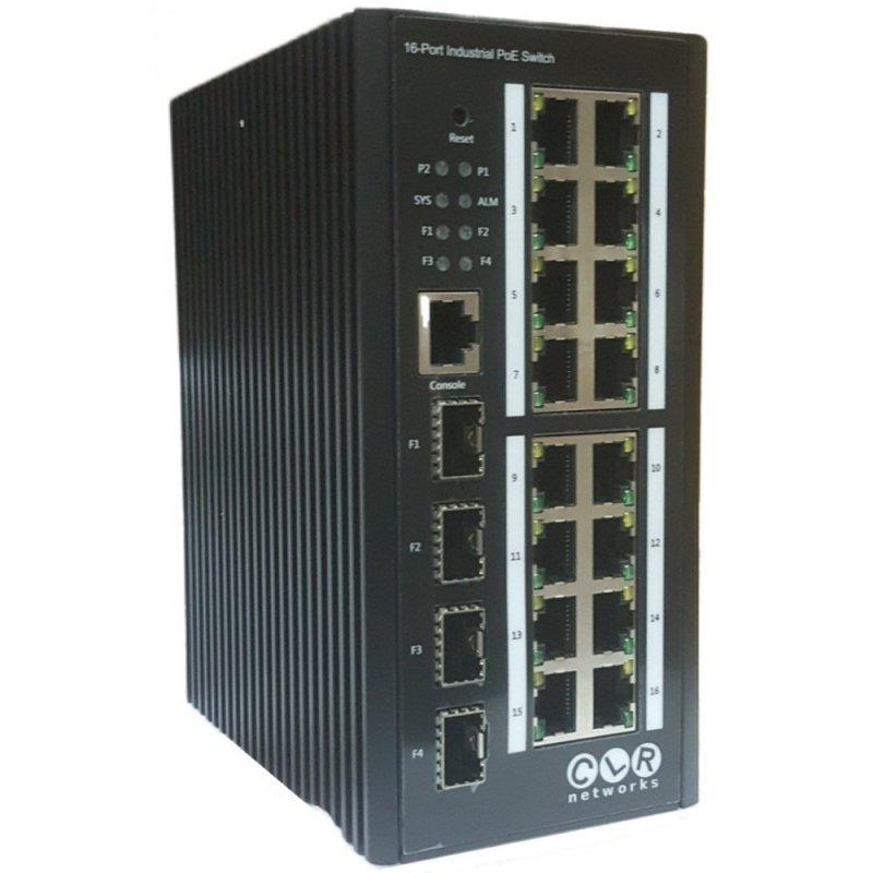 CLR-IES-2520P # 16 Port Gigabit PoE + 4 Port SFP Managed Endüstriyel PoE Switch